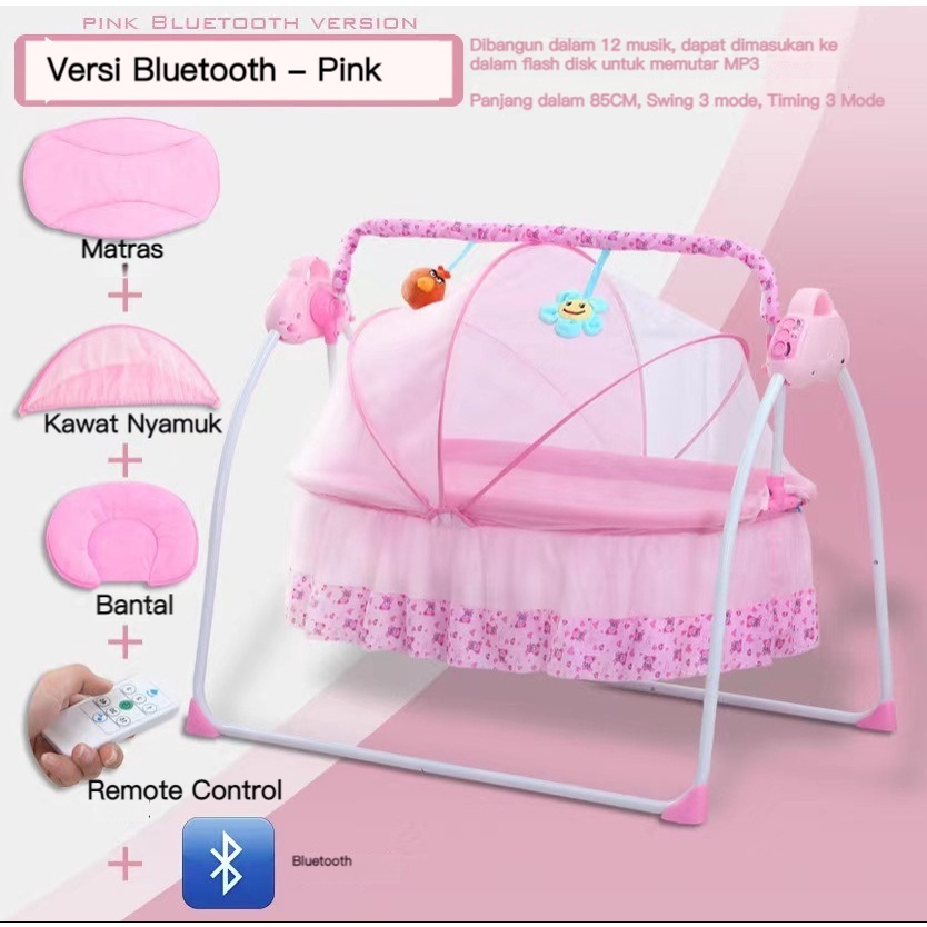 Ayunan Bayi Elektrik Baby Swing Bed Ranjang Bayi Otomatis