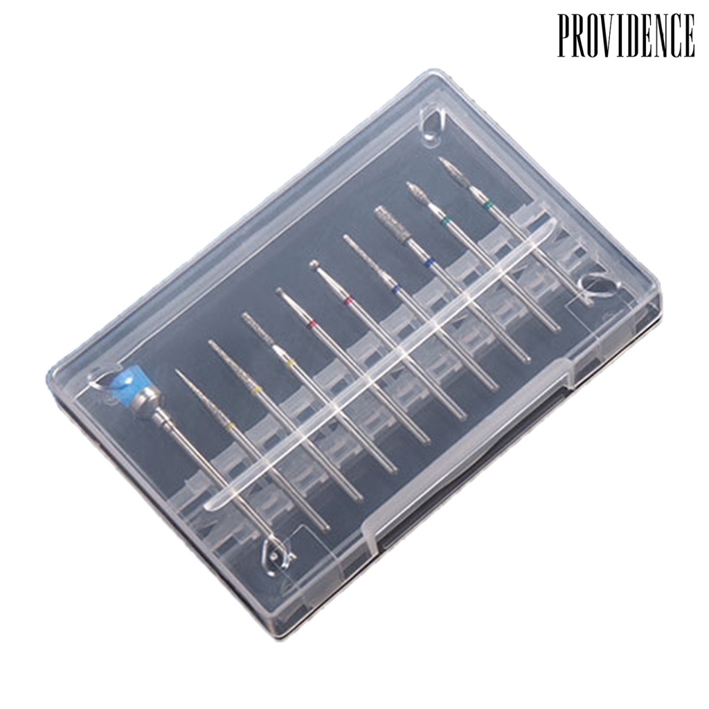 Providence 10Pcs/Box Manicure Polisher Universal High Strength Emery Nail Drill Bites Set for Women