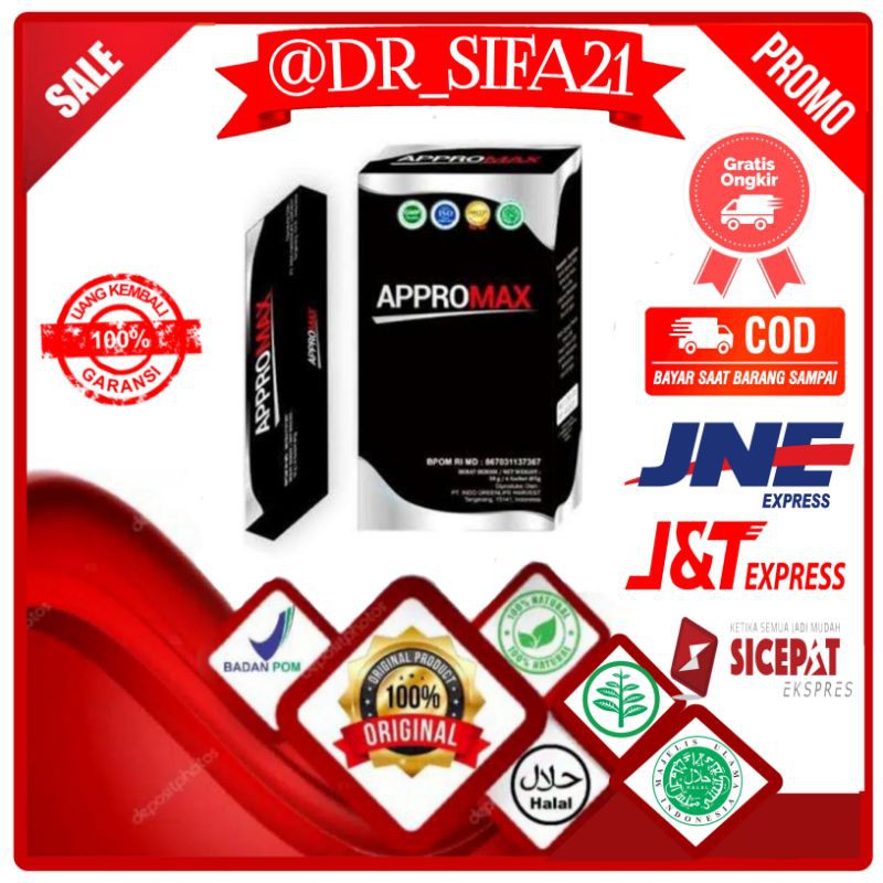 Appromax Suplemen Penambah Stamina Terbaik Asli 100% BPOM appromax serbuk asli original bpom