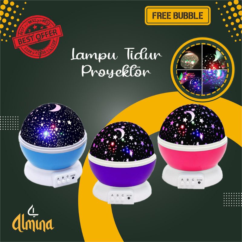 Lampu tidur proyektor star master