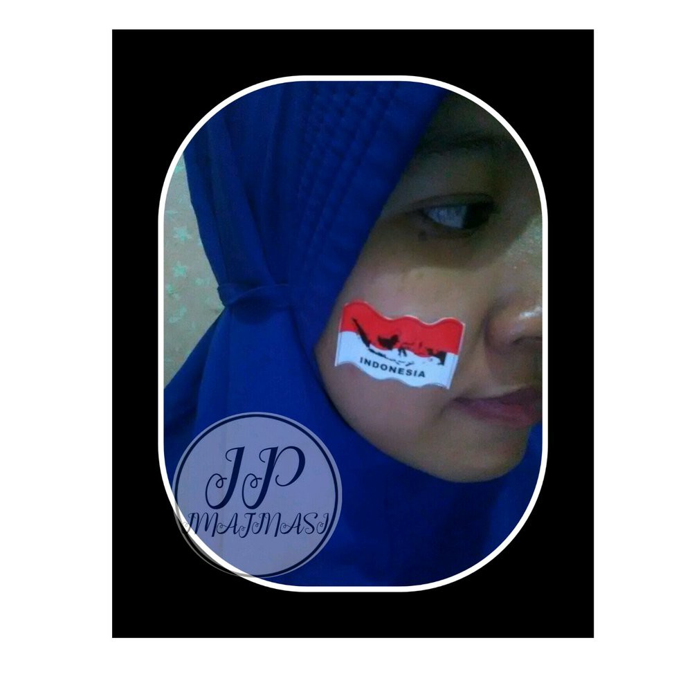 

stiker pipi - merah putih gelombang - gambar peta - tipe 6