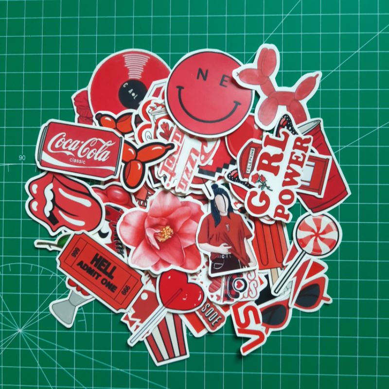 

Sticker Asthetic RED ❤