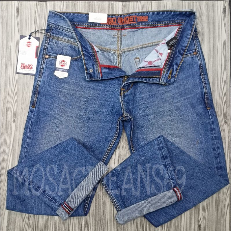 CELANA JEANS PANJANG PRIA HUGOGHOST 33-38 REGULER PREMIUM