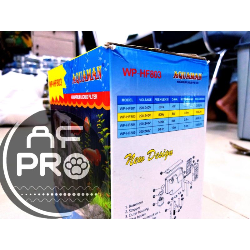 PROMO MURAH Pompa Aquarium aquascape Hanging Filter AQUAMAN WP HF 803