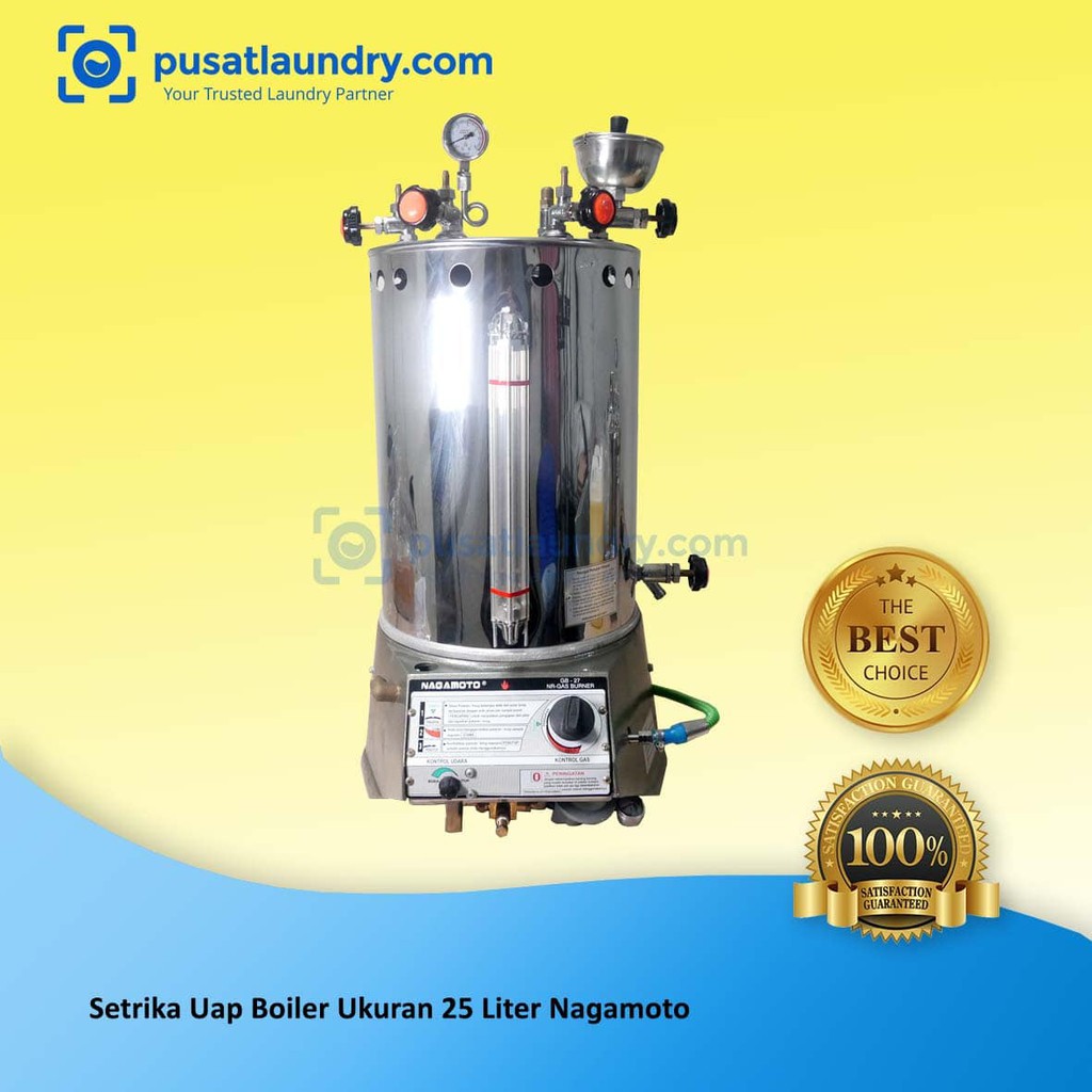 Setrika Uap Boiler 25L Nagamoto Laundry-Boiler 25 L Nagamoto Lengkap 1 Set