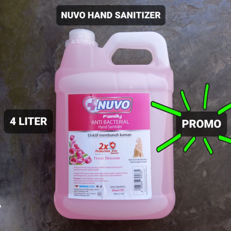 Nuvo Hand Sanitizer Jerigen Anti Bacterial 4 liter ORIGINAL
