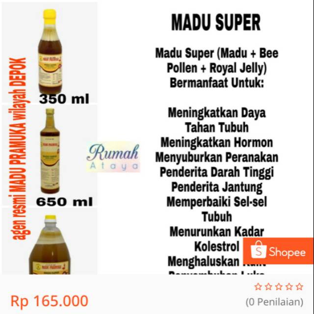 

MADU PRAMUKA - SUPER 350 ML