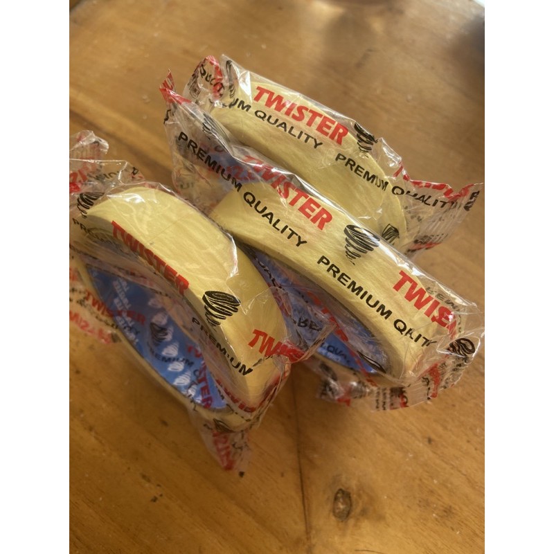 

Lakban kertas TWISTER / lakban kertas serbaguna / Lakban kertas warna kuning / isolasi kertas murah
