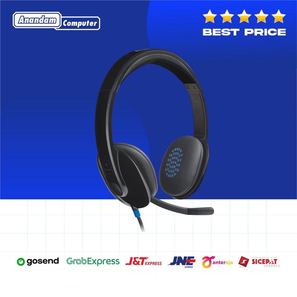 Logitech H540 Headset Stereo USB Mikrofon Noise-Cancelling