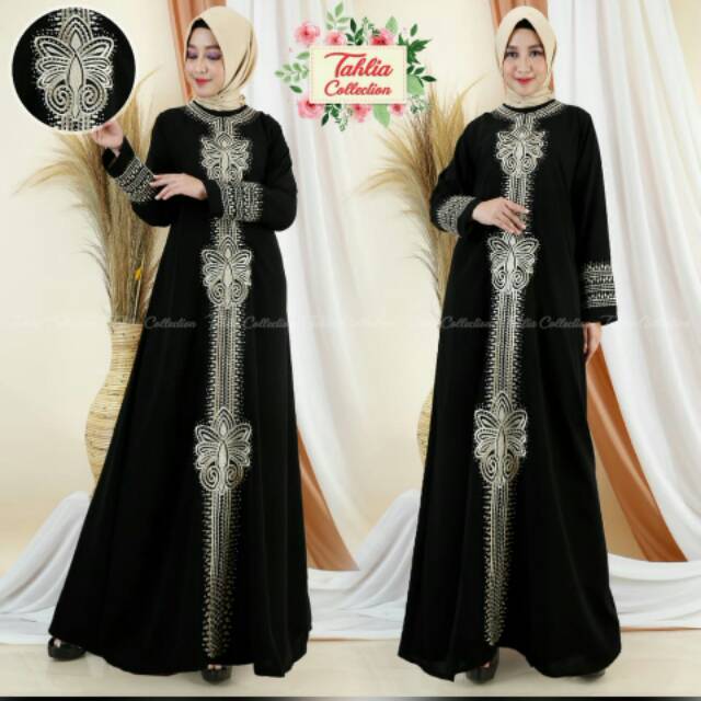 Gamis abaya bordir dan payet