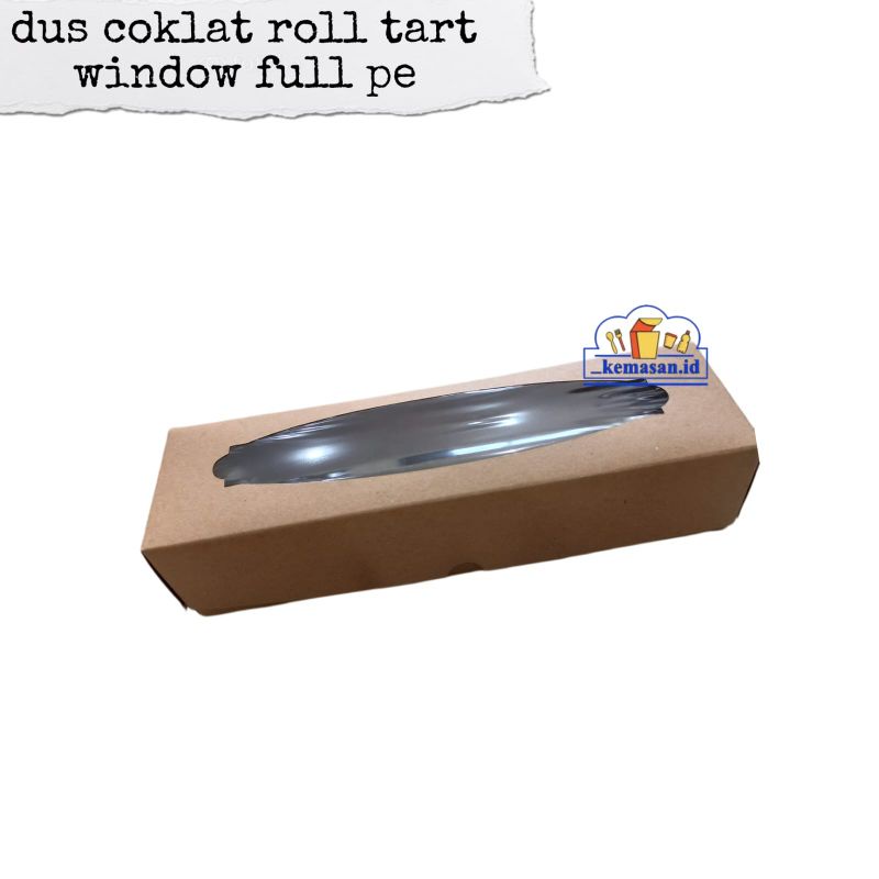 

DUS COKLAT ROLL TART WINDOW FULL PE 32X9X7.5 10PCS-TK