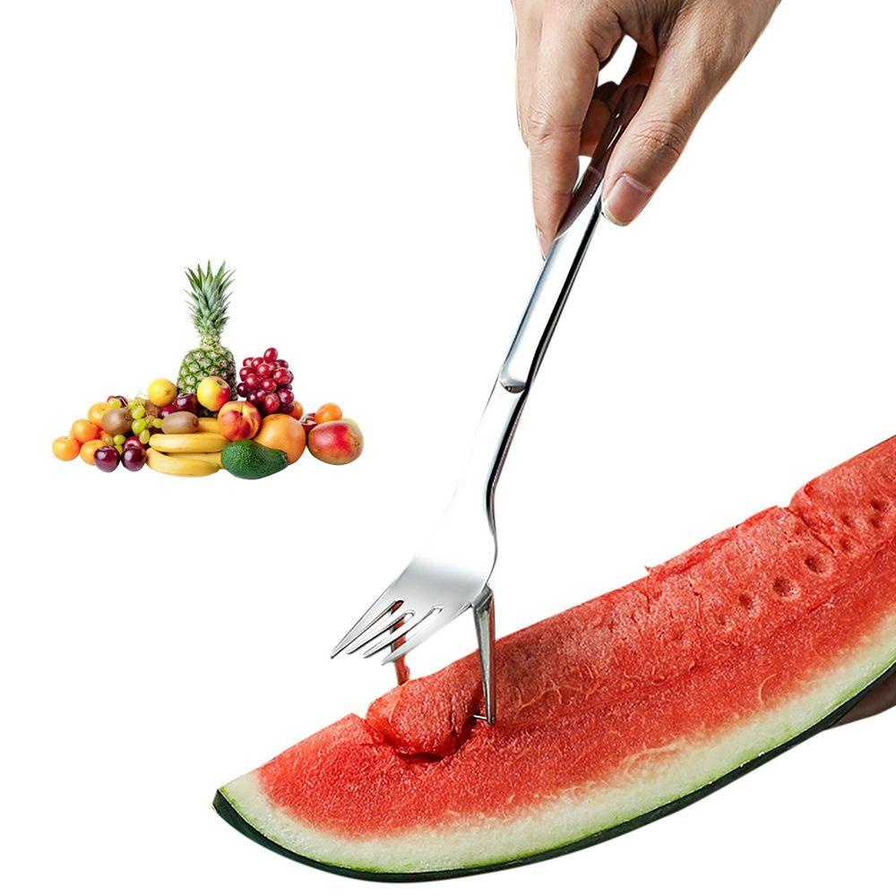 [Elegan] Watermelon Slicer Kreatif 2-in-1 Sendok Serbaguna Peralatan Makan Berkemah