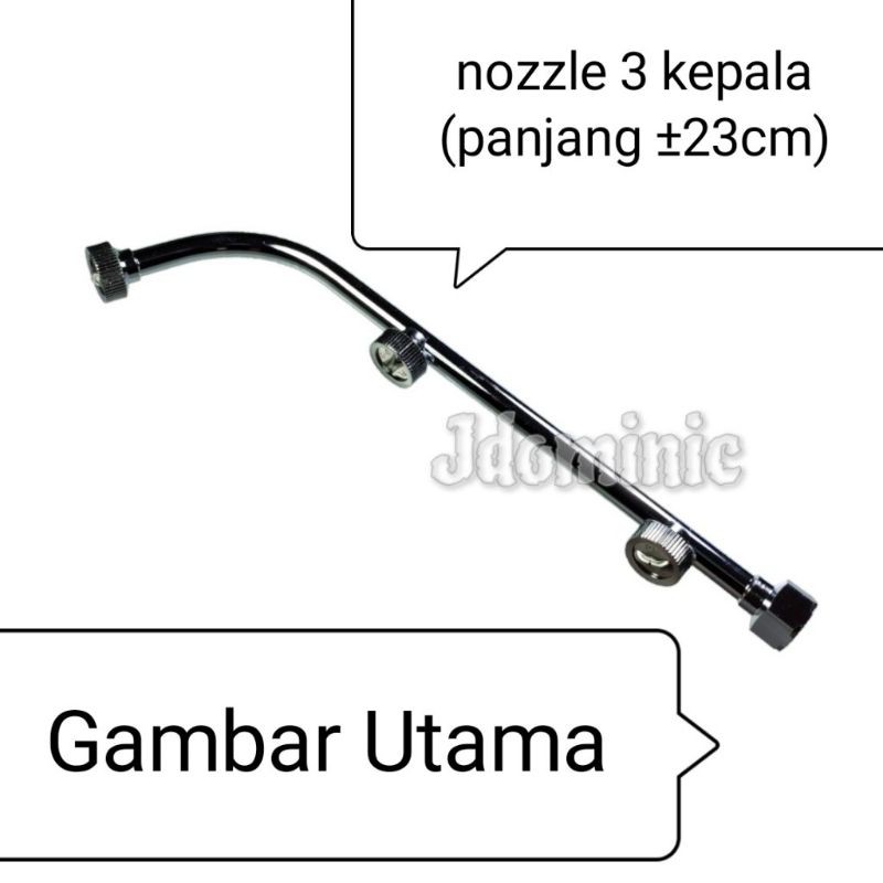 nozzle 3 lubang semprotan semprot air hama bentuk kipas TU26 nosel nozel nozle kepala ujung PL D-5 e