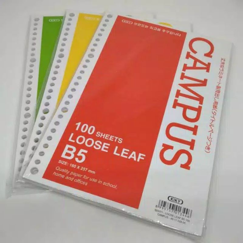 

Loose Leaf Bergaris Kiky B5 100 Lembar