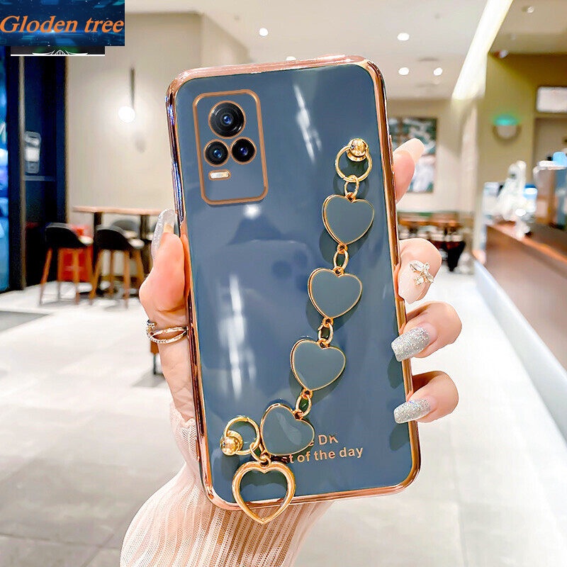 Gloden tree Casing Pelindung Kamera Vivo V21E Anti Jatuh Motif Wanita