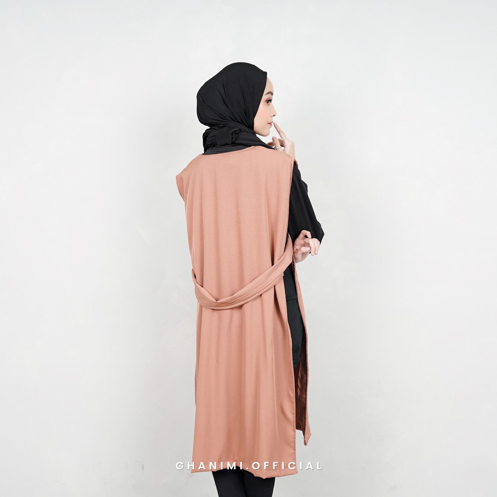 Ghanimi - Sada Long Vest / Outer Polos Panjang / Outer tali tanpa lengan / outer kondangan kekinian