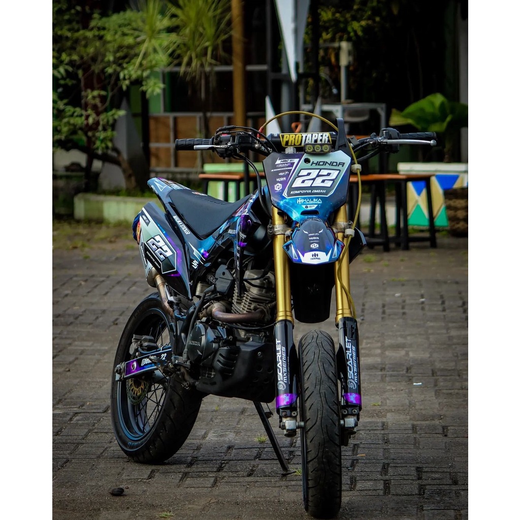 dekal CRF fullbody biru HITAM stiker CRF 150 L FULLBODY
