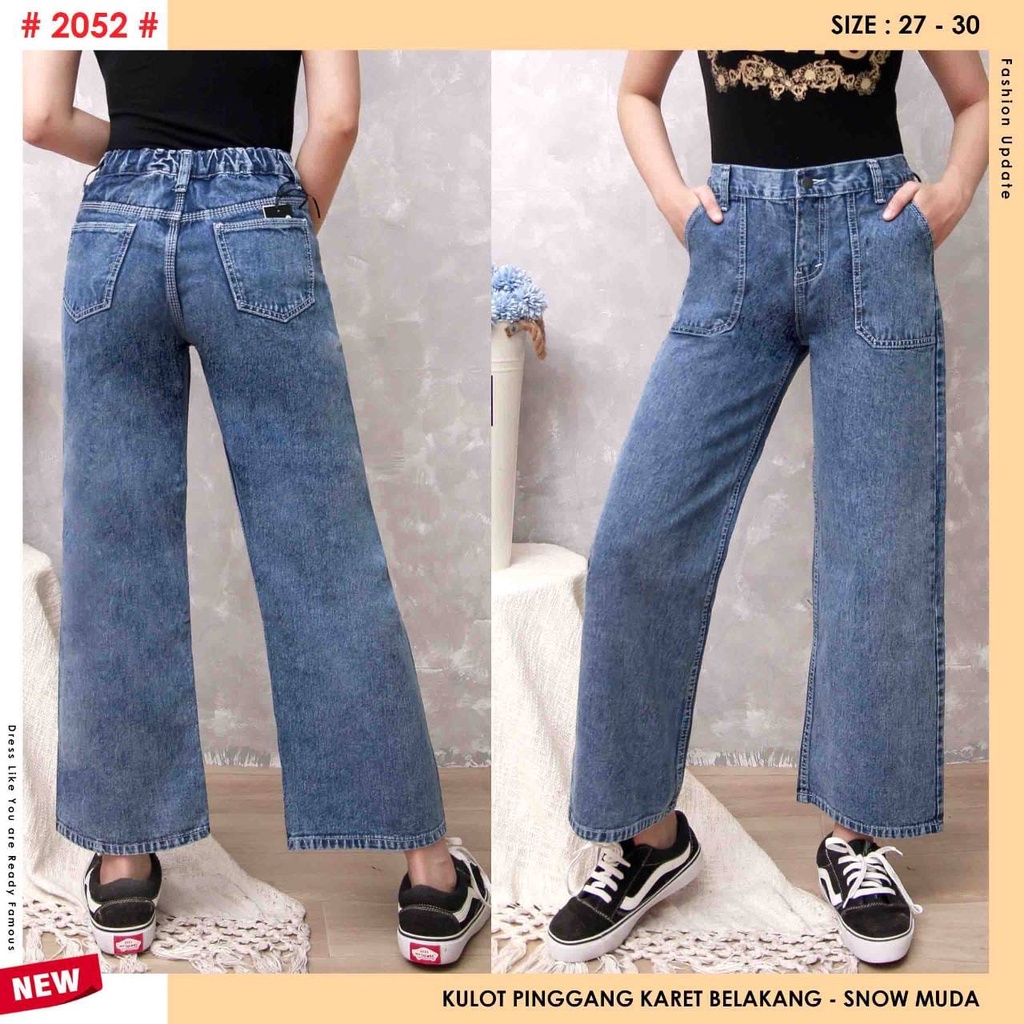 Celana Panjang Jeans Wanita Kulot 27 28 29 30 Bisa Bayar Ditempat(COD)