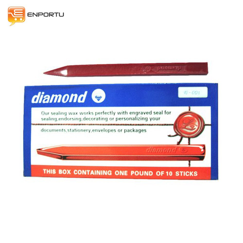 Lilin Sealing Wax / Segel Lak / Lilin Segel Merek Diamond /Lilin stampel wax isi 10 Warna Merah