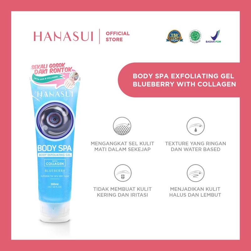 HANASUI Body Spa Exfoliating Gel Indonesia / Gentle Cleanser Power Essence Toner Serum Day Night Cream Spot Gel Lip Sleeping Cream Mud Peel Off Mask Masker Lotion Bar Soap / Men Naturgo Flawless Glow Acne Treatment Mattedorable Mineral Black Gold Paket