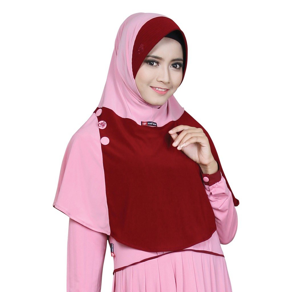 Jilbab Instan Nafisa Alvarita | Hijab Instan Bergo Kerudung Instan Kombinasi Warna-1
