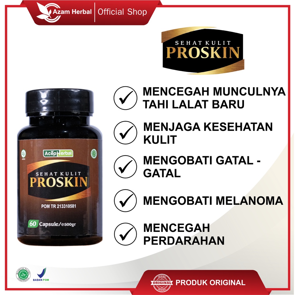 Obat Kanker Kulit Melanoma Dermatitis Kontak Kulit Gatal Iritasi Sehat Kulit Proskin 60 Kapsul