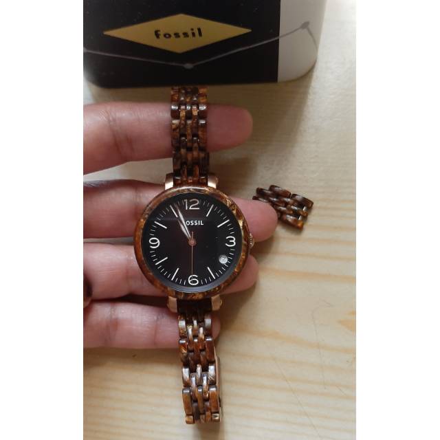 Jam tangan fossil jengkol medium Burlwood jr1410 booked by dm