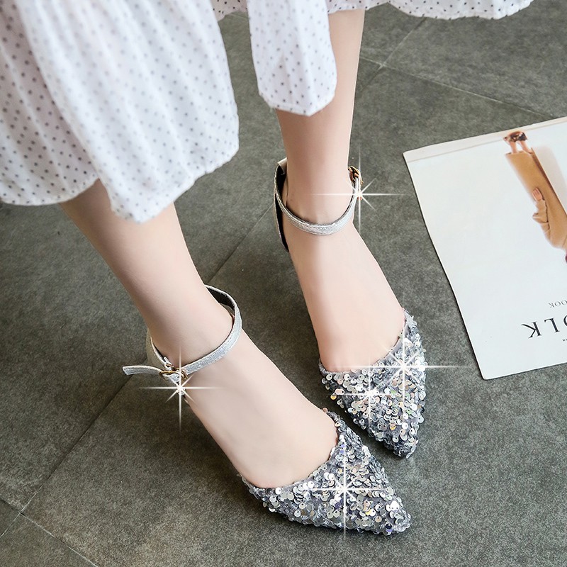 RYS - Sequined Glam Sepatu Hak Pesta/Pernikahan - Ori Import