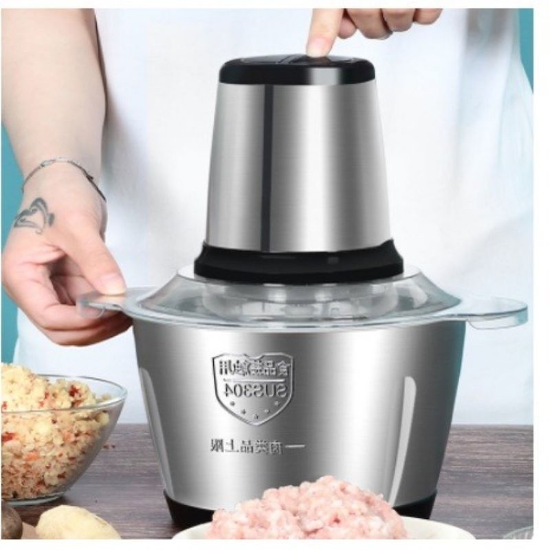 BPT - WTT1113 [3 LITER] Blender Stainless Electric Meat Grinder / Chopper Grinder Listrik