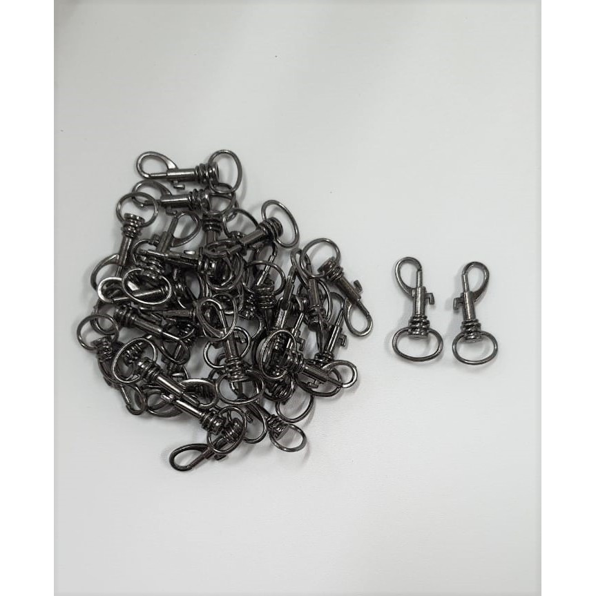 Cantelan 074 Burung - Pengait Tas 1 cm Kecil Warna Black Nikel / Kait Burung