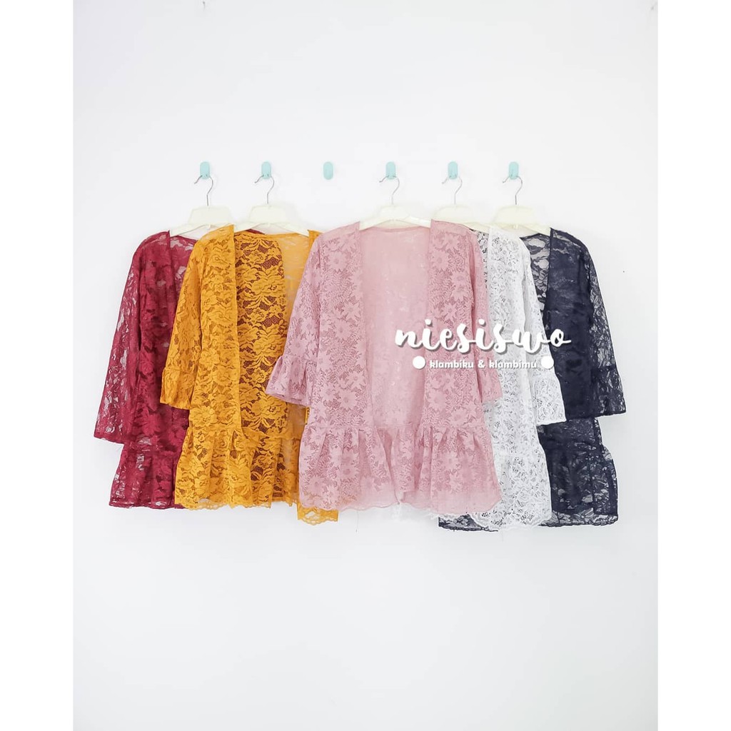 (BISA COD) (REAL PICTURE) INNA OUTER /  OUTER BROKAT / CARDIGAN BROKAT KARDIGAN BLAZER