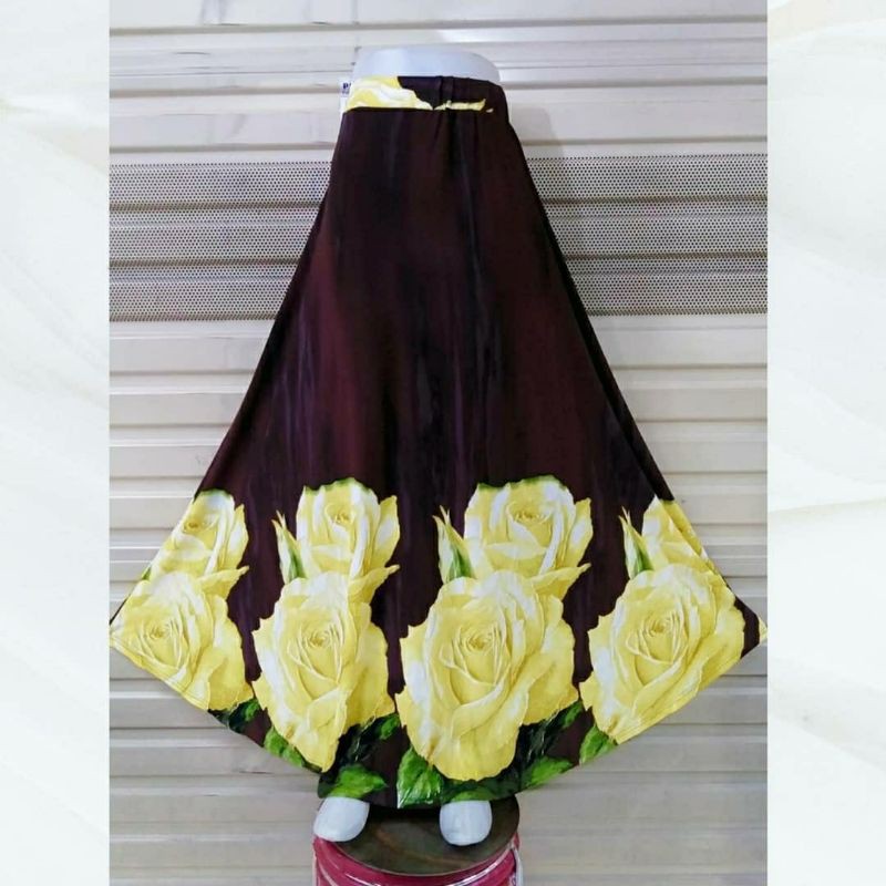 Rok Jersey Motif bunga