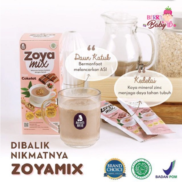 Mama Bear Zoya Mix Susu Pelancar ASI Milk Booster Banana Melon Coklat Berry Mart