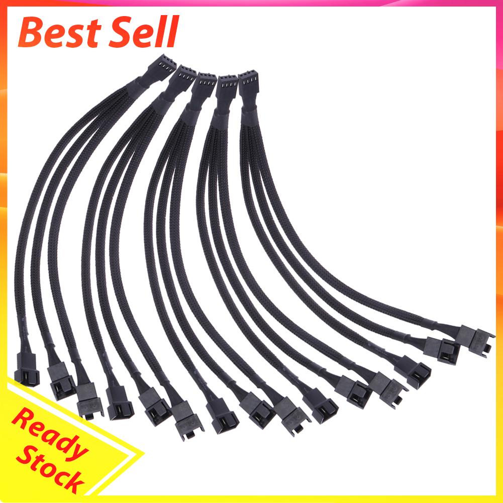 Kabel Extension Splitter 4pin PWM 1 Ke 3 Arah Warna Hitam Untuk Kipas Angin