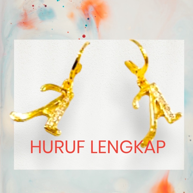 Anting huruf / anting alphabet /anting inisial