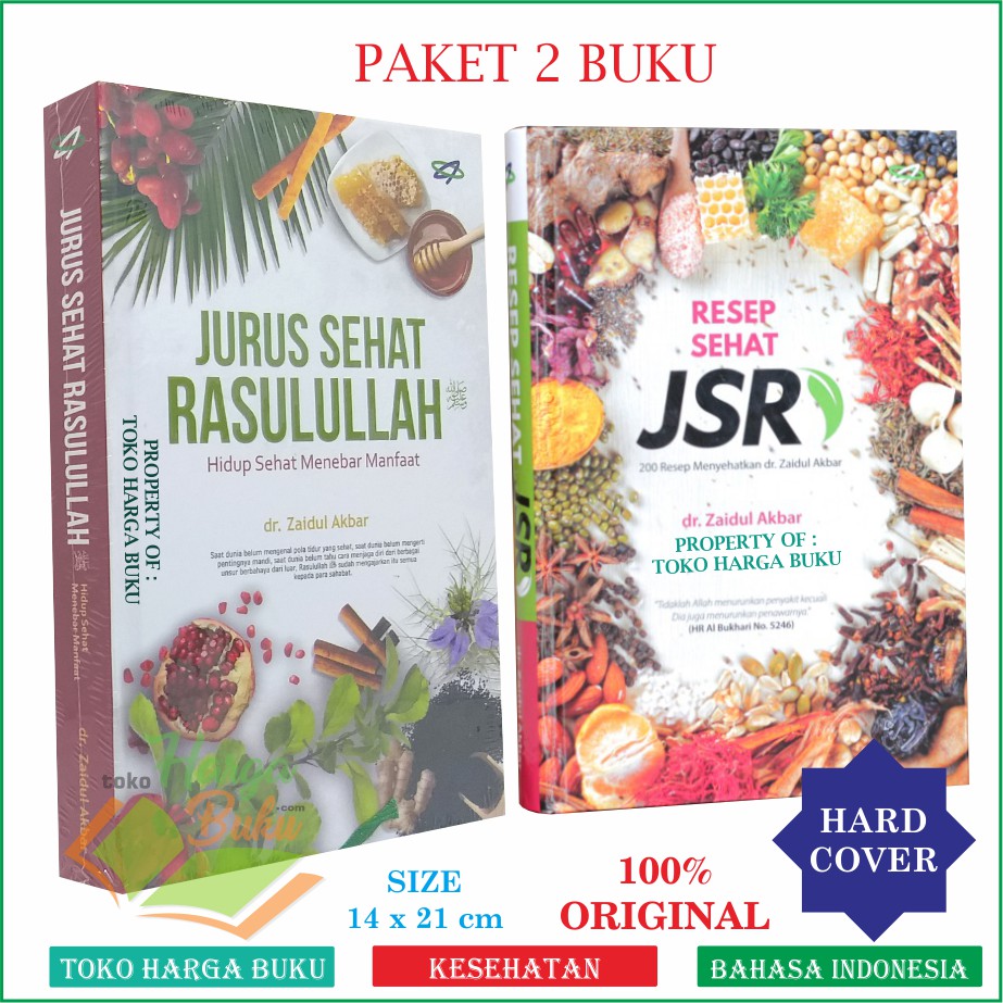 Paket 2 Buku Jurus Sehat Rasulullah dan Resep Sehat JSR Karya dr. Zaidul Akbar Penerbit Syamil Quran