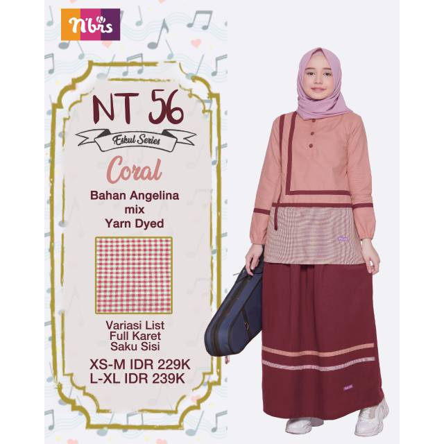 NT 56 Nibras, Nibras Teen NT 56, Setelan Remaja Nibras NT 56, Setelan rok Remaja