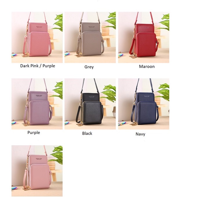 Serenity Dompet HP Touch Screen / Layar Sentuh / Wanita Remaja / Import / Tas Selempang Wanita / Terbaru 2021 / Tas Wanita Model Kekinian / Tas Selempang  Wanita / Sling bag / import Model Dompet / Forever Young 3 in 1- 341