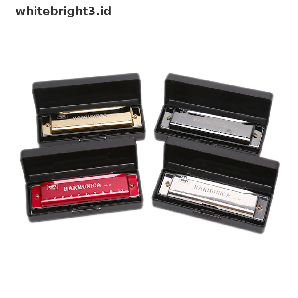 {whitebright3.id} 10 Hole Harmonica Mouth Organ Puzzle Musical Instrument Beginner Teaching  ,