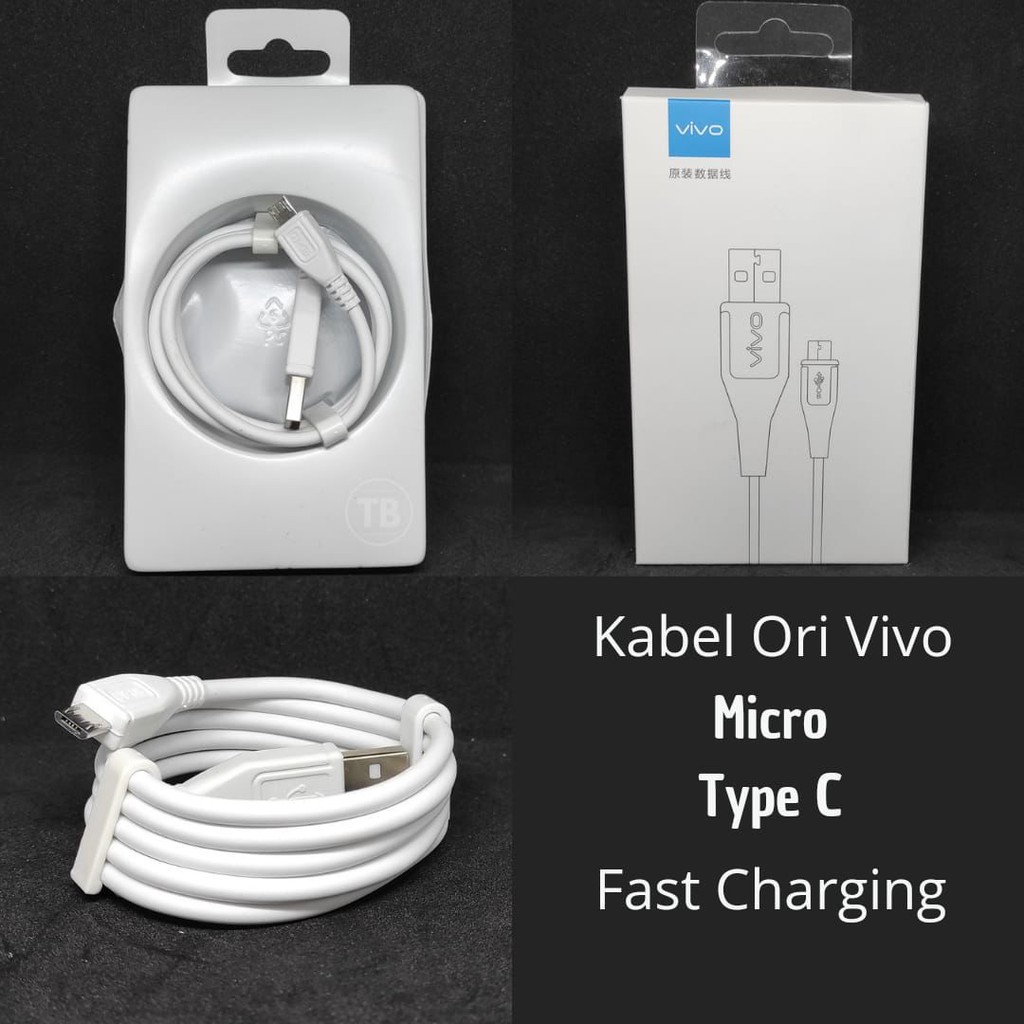 kabel data vivo 2A fast charging mirco usb original x60 / v5 / v9 / v17 / y71 / y81 / y91 / z1 pro / s1 y93 /y53 / v11 / v7 / v20 / y1s / y51