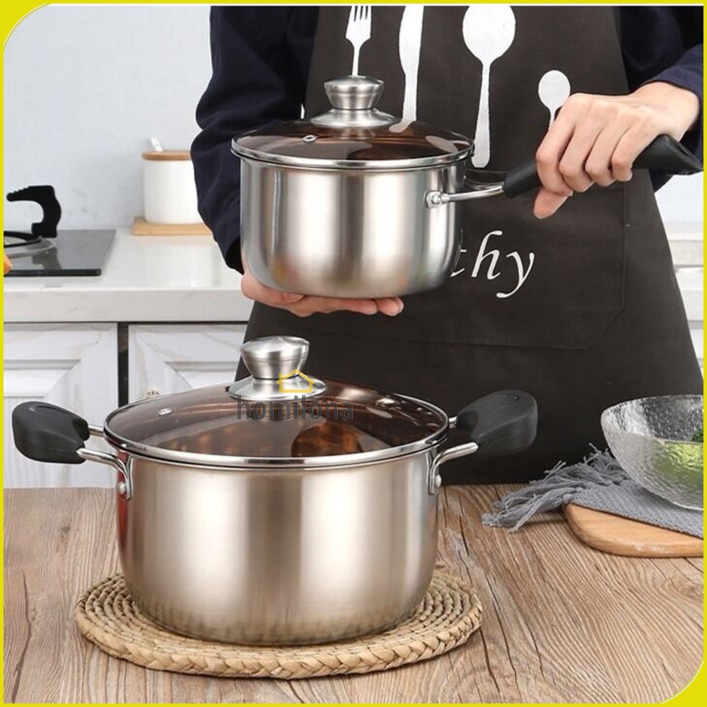 Panci Masak Soup Milk Pot Stainless Steel 18cm - SI LAI FU KC0406 - Silver