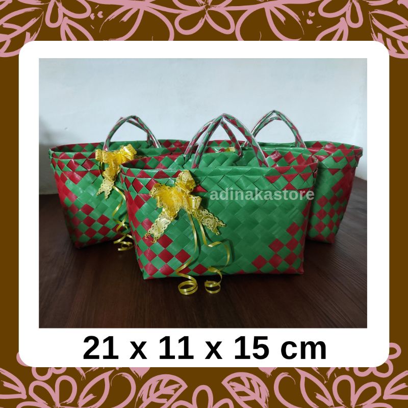 Tas Anyaman Plastik Mini / Tas Berkat / Tas unyil / Tas Sembako / Tas Parcel / Tempat Bingkisan / Wa