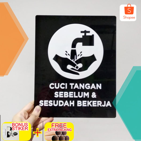 

Cuci Tangan Sign Acrylic | 20 x 25 cm | Sign Board Akrilik Elegan