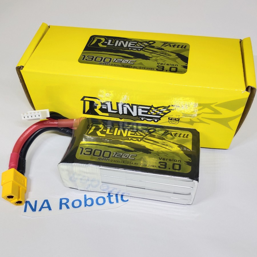 Baterai Lipo Tattu R-Line 1300mah 4S 120C XT60 14.8 version 3