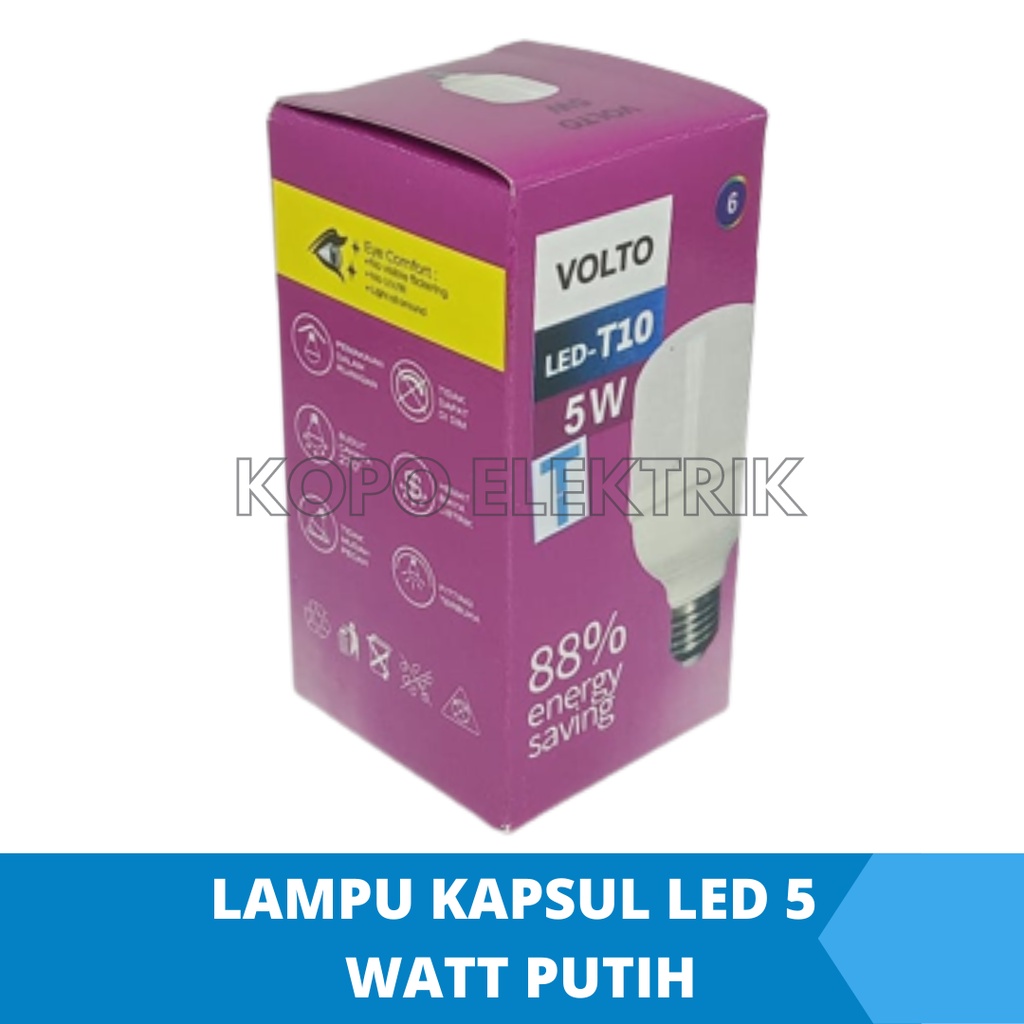 Lampu Led 5 Watt Kapsul Murah - Putih