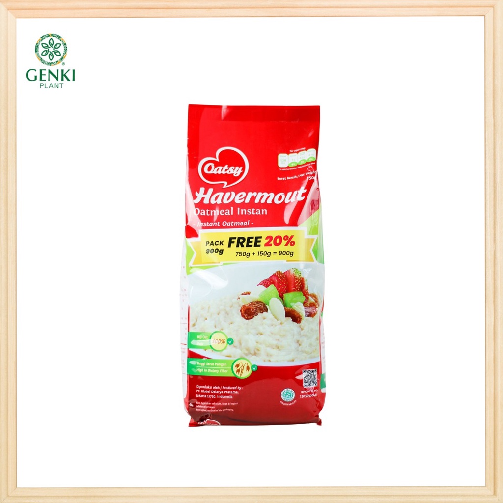

Oatsy Instant Oatmeal (Havermout) - 750 g + 150 g