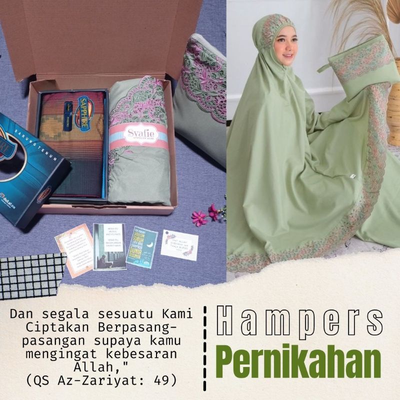 Hampers - Kado Pernikahan Islami - Hadiah Pernikahan - KADO MUKENA SARUNG