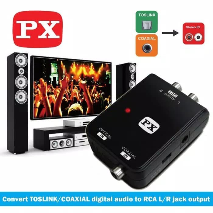 Conveter audio digital to Analog PX DAC-200 - Toslink optical to rca