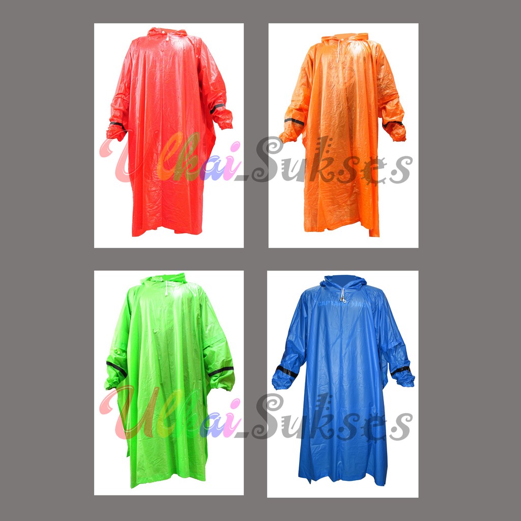 Ibex Raincoat Jas Hujan Motor Ponco Lengan Color - Poncho Dewasa Pria Wanita Murah Motif Batman