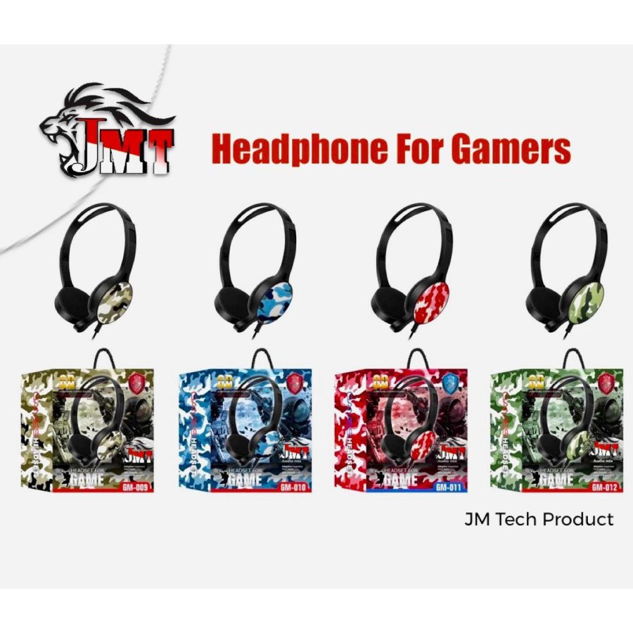 Headphone Gm-009 Surround Stereo Sound untuk gamers dari Jmtech /Pubg